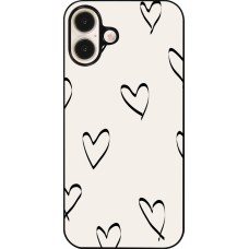iPhone 16 Plus Case Hülle - Valentine 2023 minimalist hearts