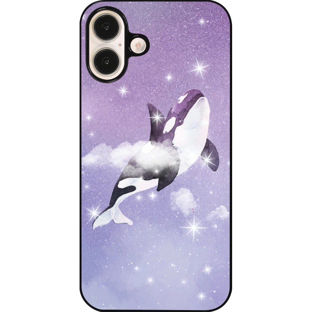 iPhone 16 Plus Case Hülle - Whale in sparking stars