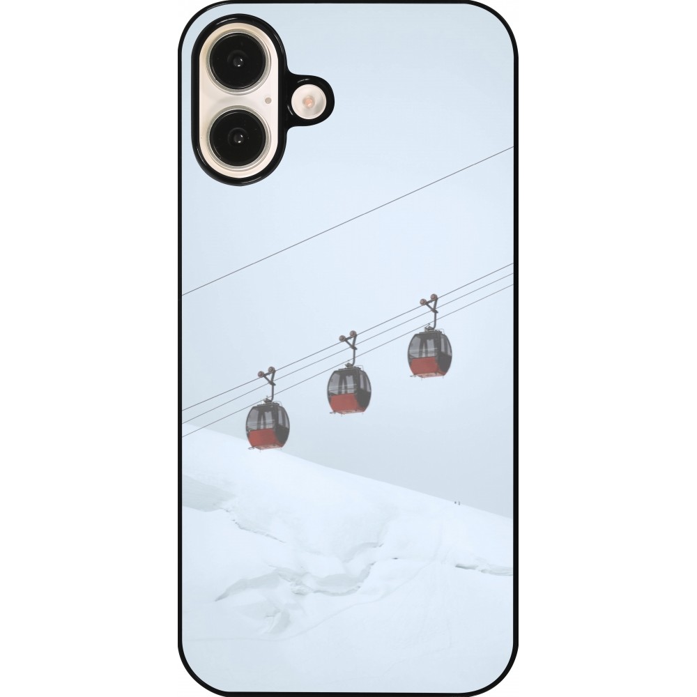 iPhone 16 Plus Case Hülle - Winter 22 ski lift