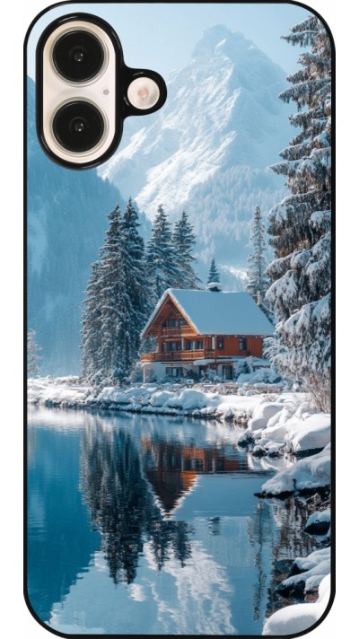 iPhone 16 Plus Case Hülle - Winter 25 Winter house forest day