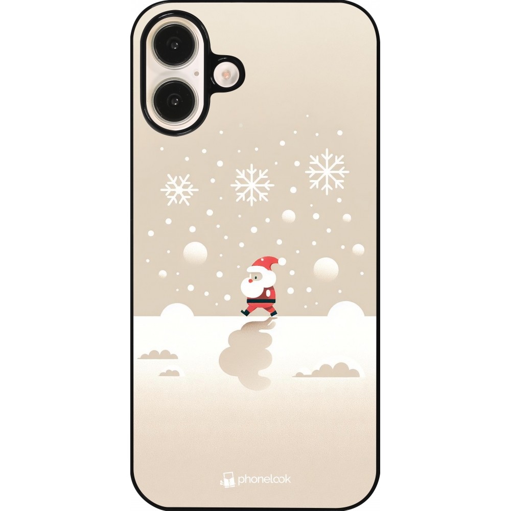iPhone 16 Plus Case Hülle - Weihnachten 2023 Minimalistischer Weihnachtsmann