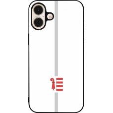 iPhone 16 Plus Case Hülle - Silikon schwarz Kanton JU weiss