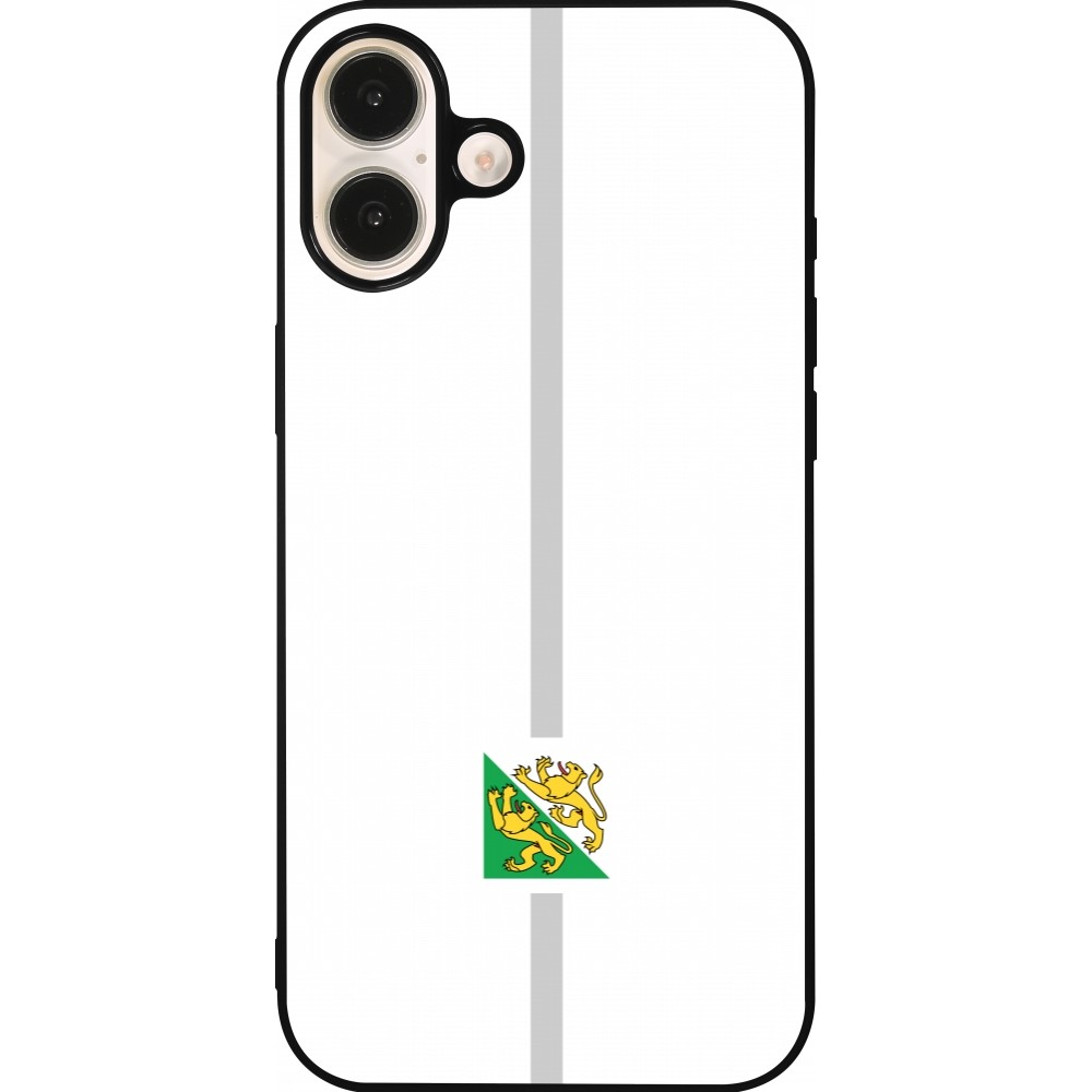 iPhone 16 Plus Case Hülle - Silikon schwarz Kanton TG weiss