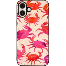 iPhone 16 Plus Case Hülle - Silikon schwarz Crabs Paint
