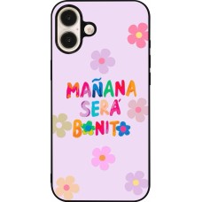 Coque iPhone 16 Plus - Silicone rigide noir Karol G Manana sera bonito
