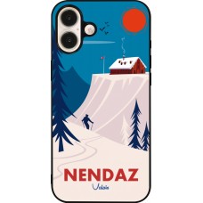 iPhone 16 Plus Case Hülle - Silikon schwarz Nendaz Cabane Ski