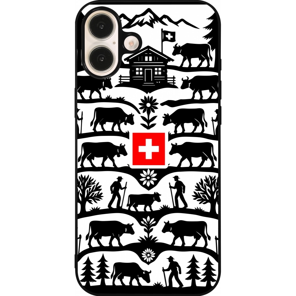 iPhone 16 Plus Case Hülle - Silikon schwarz Poya Schweiz 3