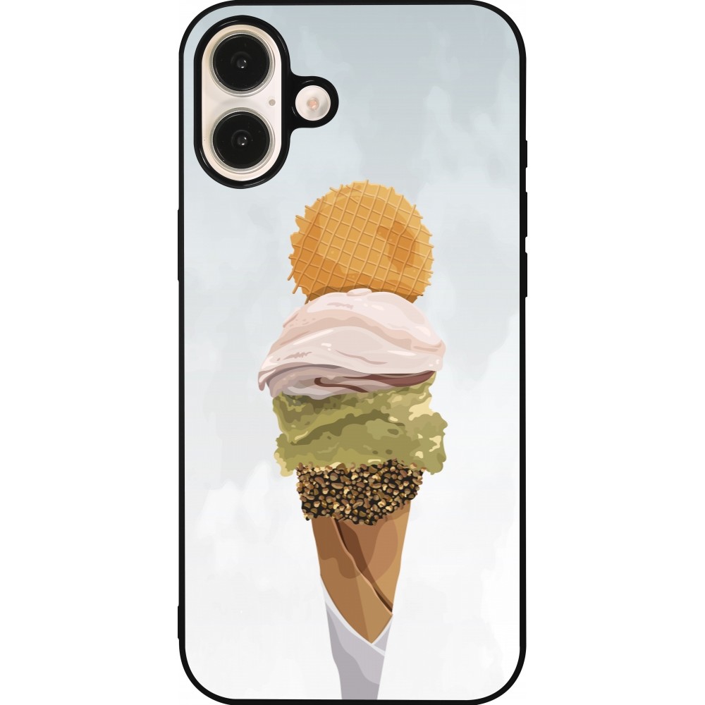 iPhone 16 Plus Case Hülle - Silikon schwarz Summer 2025 Cornet
