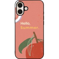 iPhone 16 Plus Case Hülle - Silikon schwarz Summer 2025 Hello summer