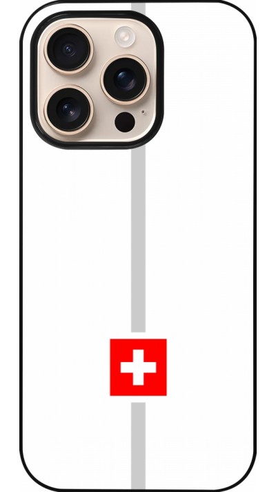 Coque iPhone 16 Pro - Canton CH blanc