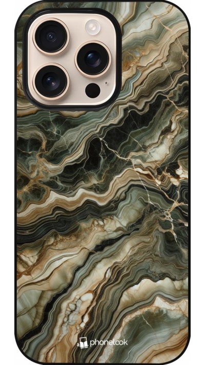 iPhone 16 Pro Case Hülle - Oliv Marmor