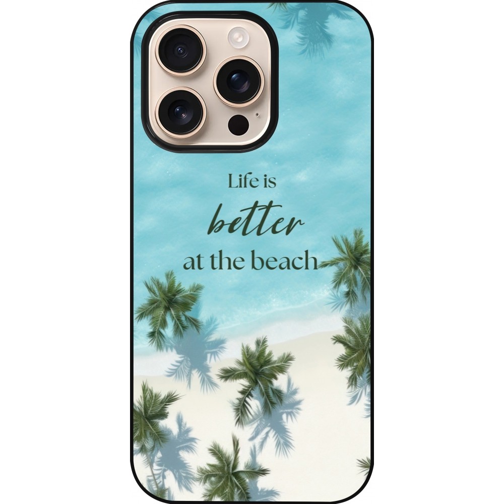 iPhone 16 Pro Case Hülle - Summer 2025 Life is better at the beach