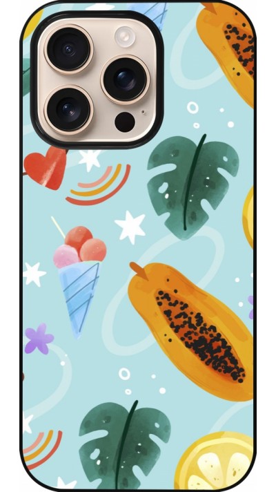 iPhone 16 Pro Case Hülle - Summer 2025 Pattern papaya