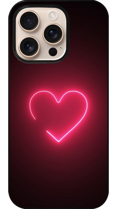 iPhone 16 Pro Case Hülle - Valentine 2023 single neon heart