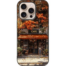 iPhone 16 Pro Case Hülle - Silikon schwarz Autumn 25 Coffee shop