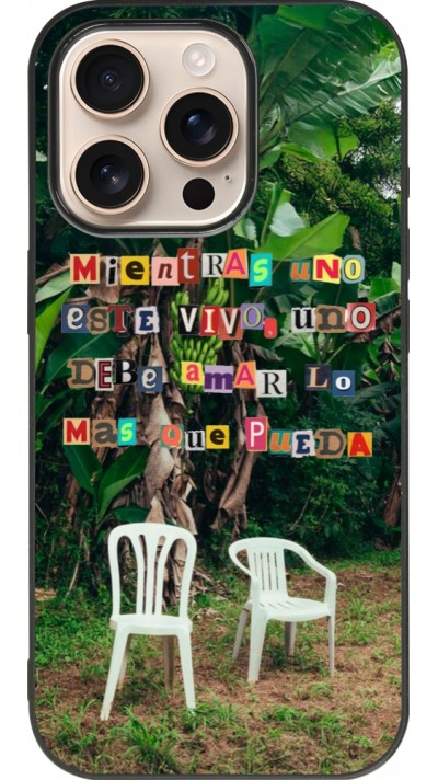 Coque iPhone 16 Pro - Silicone rigide noir Chairs DTMF