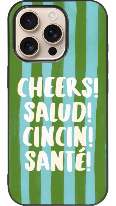 iPhone 16 Pro Case Hülle - Silikon schwarz Cheers 2026