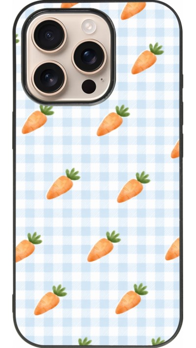 iPhone 16 Pro Case Hülle - Silikon schwarz Easter 2026 Pattern carrots