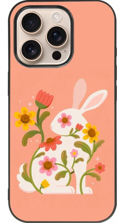 iPhone 16 Pro Case Hülle - Silikon schwarz Easter 2026 Rabbit collage