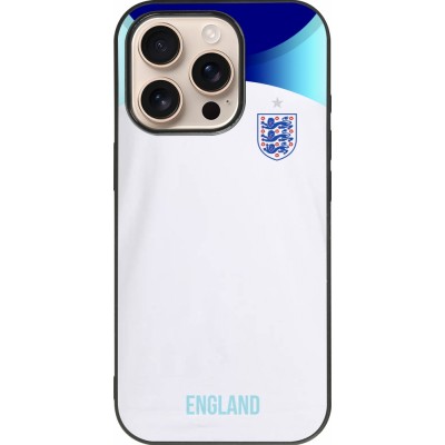 iPhone 16 Pro Case Hülle - Silikon schwarz England 2022 personalisierbares Fußballtrikot