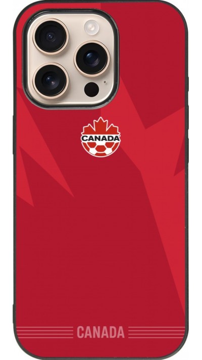 iPhone 16 Pro Case Hülle - Silikon schwarz Kanada 2026 personalisierbares Fussballtrikot