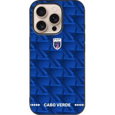 iPhone 16 Pro Case Hülle - Silikon schwarz Kap Verde 2026 personalisierbares Fussballtrikot