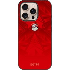 iPhone 16 Pro Case Hülle - Silikon schwarz Ägypten 2026 personalisierbares Fussballtrikot