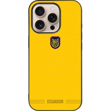 iPhone 16 Pro Case Hülle - Silikon schwarz Ecuador 2026 personalisierbares Fussballtrikot