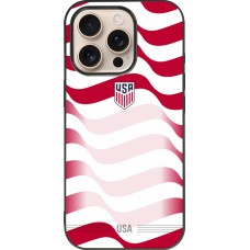 iPhone 16 Pro Case Hülle - Silikon schwarz Vereinigten Staaten 2026 personalisierbares Fussballtrikot