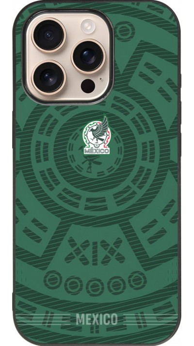 iPhone 16 Pro Case Hülle - Silikon schwarz Mexiko 2026 personalisierbares Fussballtrikot