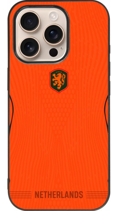 iPhone 16 Pro Case Hülle - Silikon schwarz Niederlande 2026 personalisierbares Fussballtrikot