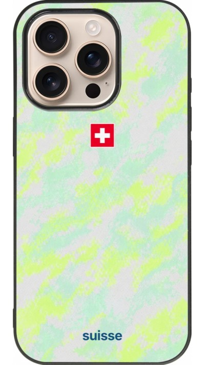 iPhone 16 Pro Case Hülle - Silikon schwarz Schweiz Away 2026 personalisierbares Fussballtrikot