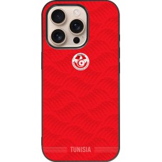 iPhone 16 Pro Case Hülle - Silikon schwarz Tunesien 2026 personalisierbares Fussballtrikot
