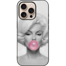 iPhone 16 Pro Case Hülle - Silikon schwarz Marilyn Bubble