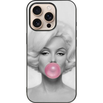 iPhone 16 Pro Case Hülle - Silikon schwarz Marilyn Bubble