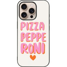 iPhone 16 Pro Case Hülle - Silikon schwarz Pizza pepperoni 2026