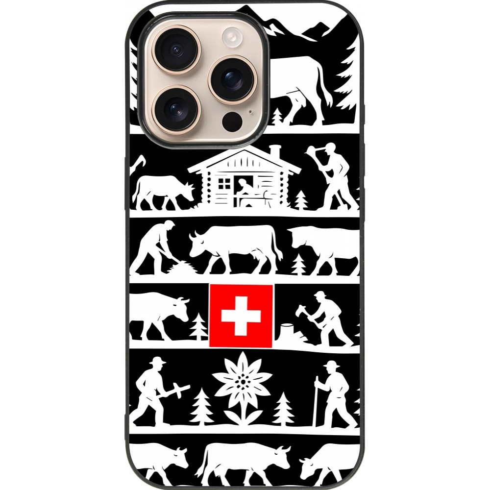 iPhone 16 Pro Case Hülle - Silikon schwarz Poya Schweiz 1 schwarz