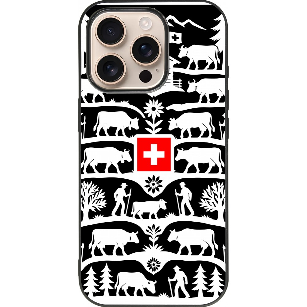 iPhone 16 Pro Case Hülle - Silikon schwarz Poya Schweiz 3 schwarz