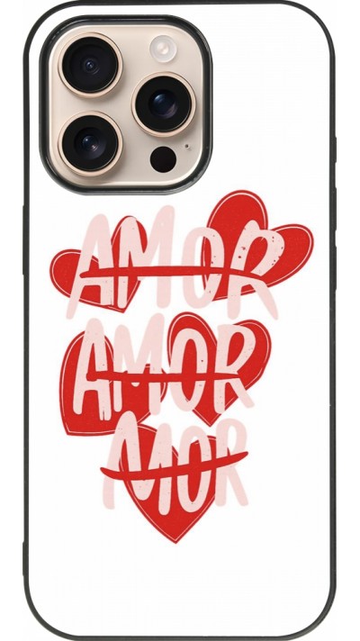 iPhone 16 Pro Case Hülle - Silikon schwarz Saint Valentines Day 26 Amor
