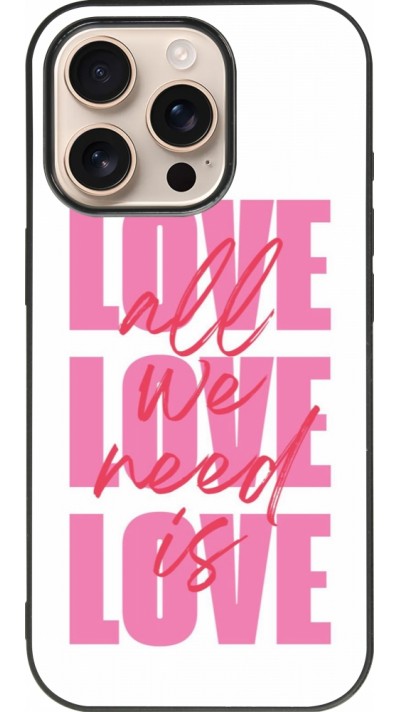 iPhone 16 Pro Case Hülle - Silikon schwarz Saint Valentines Day 26 Love all we need is