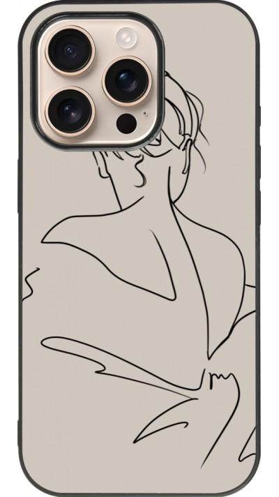 Coque iPhone 16 Pro - Silicone rigide noir Salnikova 05