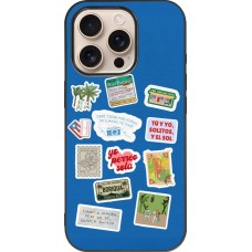 Coque iPhone 16 Pro - Silicone rigide noir Seals of the Dominican Republic DTMF