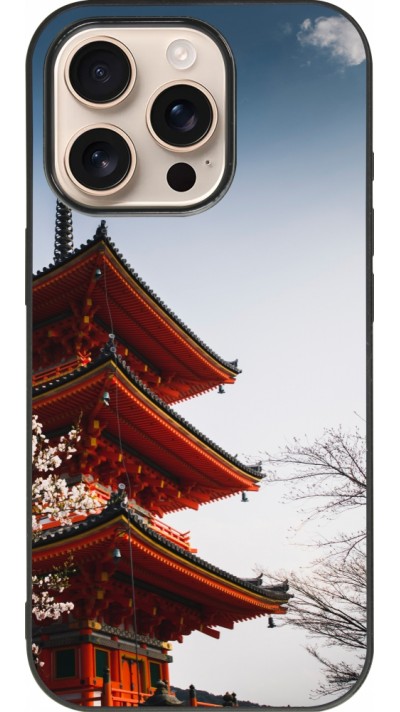 Coque iPhone 16 Pro - Silicone rigide noir Spring 23 Japan