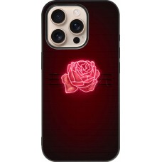 iPhone 16 Pro Case Hülle - Silikon schwarz Spring 23 neon rose