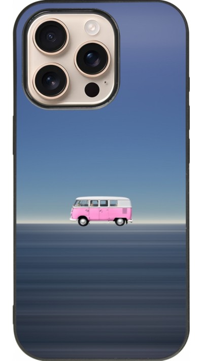 iPhone 16 Pro Case Hülle - Silikon schwarz Spring 23 pink bus