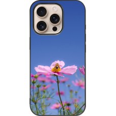 Coque iPhone 16 Pro - Silicone rigide noir Bee on a flower Spring 2026