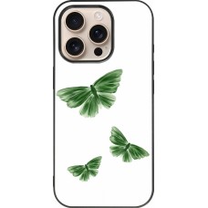 Coque iPhone 16 Pro - Silicone rigide noir Butterflies Spring 2026