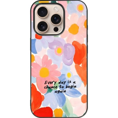 iPhone 16 Pro Case Hülle - Silikon schwarz Every day is a chance Spring 2026