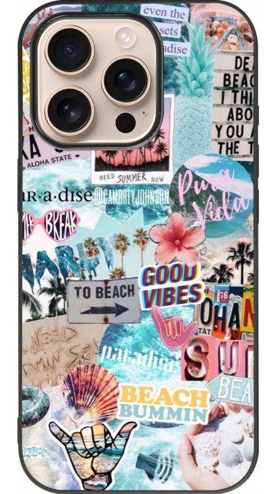 iPhone 16 Pro Case Hülle - Silikon schwarz Summer 20 collage