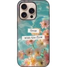 iPhone 16 Pro Case Hülle - Silikon schwarz Summer 2025 Grow with the flow